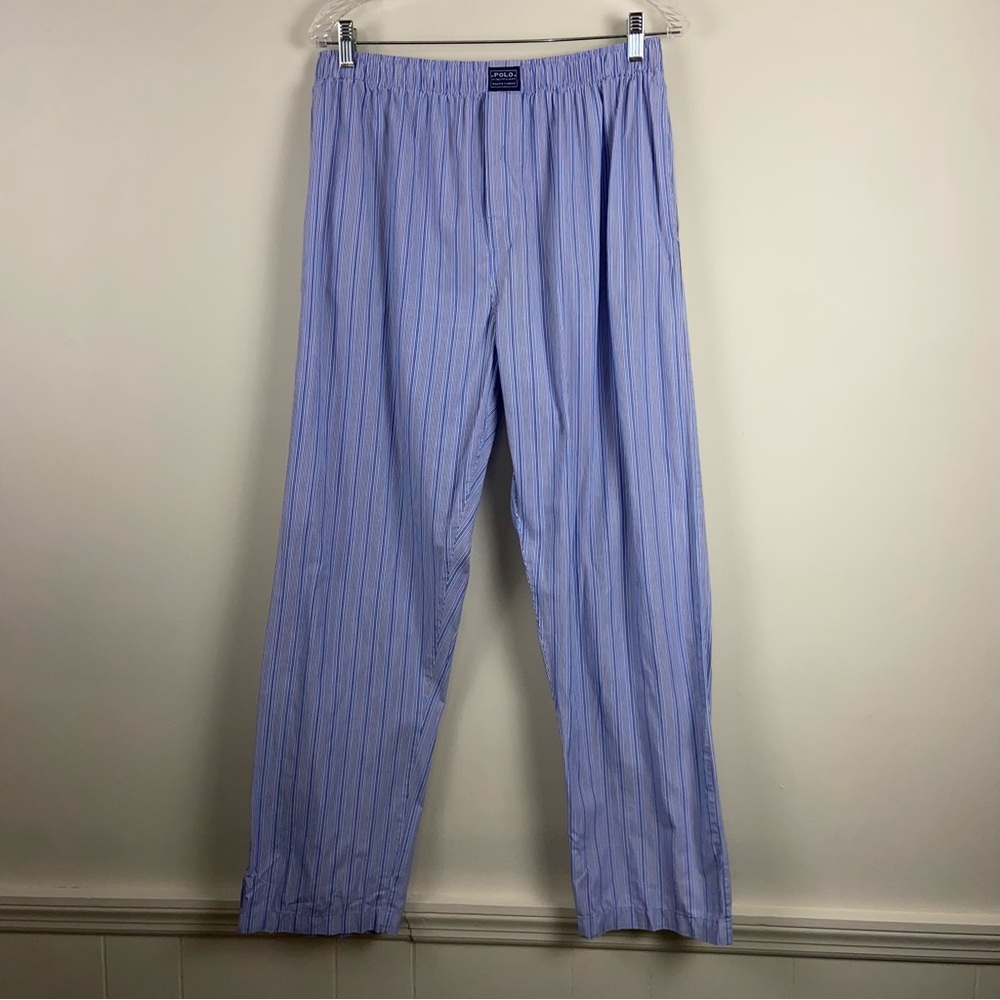 Polo Ralph Lauren men's large blue stripe pajama lounge pants